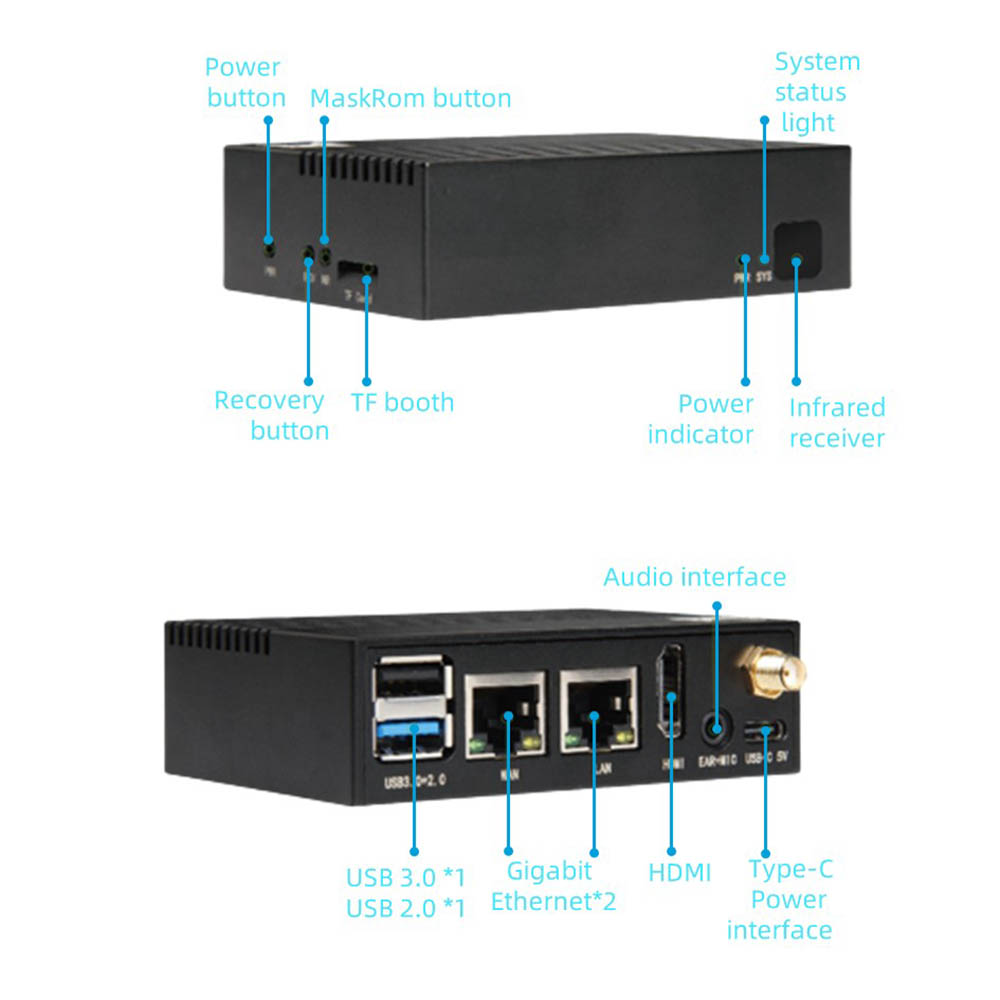 Rockchip RK3566 AI Edge Computing Box